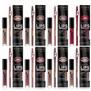 Течно матово червило и молив за устни Eveline OH! My Lips Matt Lip Kit