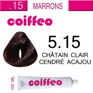 Coiffeo - 5.15 Пепелно махагон тъмно кестеняво - 100мл. Coiffeo - 5.15 Пепелно махагон тъмно кестеняво - 100мл.