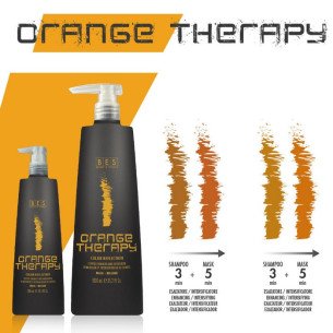 Оцветяващат шампоан с тониращо действие в оранжево-меден цвят BES Orange Therapy Оцветяващат шампоан с тониращо действие в оранжево-меден цвят BES Orange Therapy