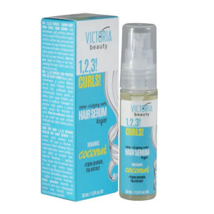 Victoria Beauty  1,2,3! CURLS! Серум за къдрава коса с кокос Victoria Beauty  1,2,3! CURLS! Серум за къдрава коса с кокос