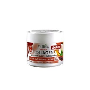 Victoria Beauty DETOX COLLAGEN Дневен и нощен хидратиращ крем за лице с колаген, хиалурон, какао 30-45г Victoria Beauty DETOX COLLAGEN Дневен и нощен хидратиращ крем за лице с колаген, хиалурон, какао 30-45г
