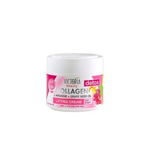 Victoria Beauty DETOX COLLAGEN Дневен и нощен крем за лице с колаген лифтинг, L-argininе и масло от гроздови семки 50-65г  Victoria Beauty DETOX COLLAGEN Дневен и нощен крем за лице с колаген лифтинг, L-argininе и масло от гроздови семки 50-65г