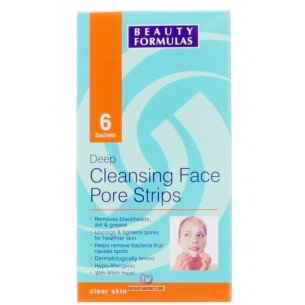 Beauty Formulas Дълбоко почистваща черни точки маска за лице 6бр.  Beauty Formulas Дълбоко почистваща черни точки маска за лице 6бр.