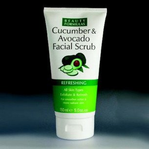 Beauty Formulas Скраб за лице с Авокадо и краставица Beauty Formulas Скраб за лице с Авокадо и краставица