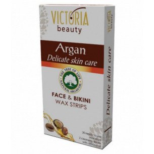 Victoria Beauty Argan Депилиращи ленти за лице и бикини с масло от Арган 20 бр Victoria Beauty Argan Депилиращи ленти за лице и бикини с масло от Арган 20 бр