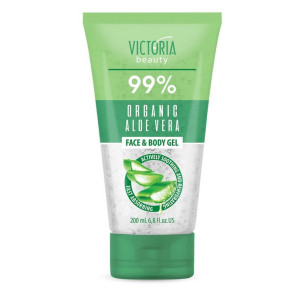 Victoria Beauty Охлаждащ гел за лице и тяло с 99% органично алое вера Victoria Beauty Охлаждащ гел за лице и тяло с 99% органично алое вера