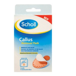 SCHOLL Възглавнички за премахване на мазоли 4 броя SCHOLL Възглавнички за премахване на мазоли 4 броя