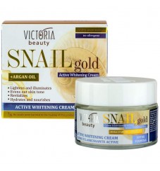 Victoria Beauty Snail Gold Избелващ крем за лице с охлювен екстракт и арганово масло