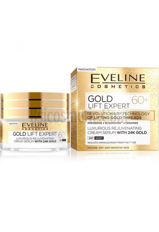 Eveline Gold Lift Expert 60+ ПОДМЛАДЯВАЩ ДНЕВЕН/ НОЩЕН КРЕМ-СЕРУМ