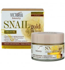 Victoria Beauty Snail Gold Дневен крем-концентрат с екстракт от градински охлюв и арганово масло