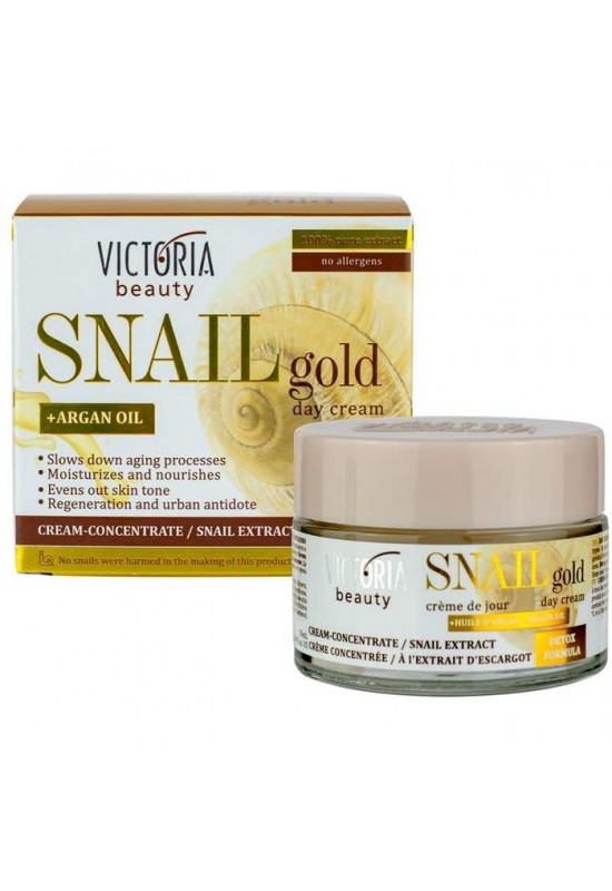 Victoria Beauty Snail Gold Дневен крем-концентрат с екстракт от градински охлюв и арганово масло