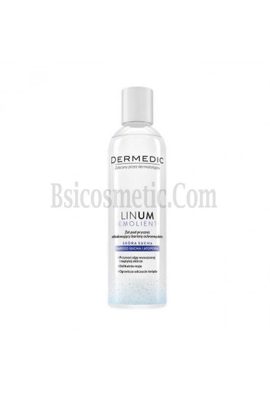 Душ-гел, възстановяващ защитната бариера на кожата Dermedic Emolient Linum