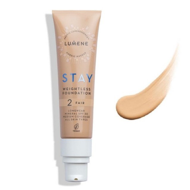 Веган Дълготраен Фондьотен с минерален SPF 30 Lumene Stay Weightless Foundation