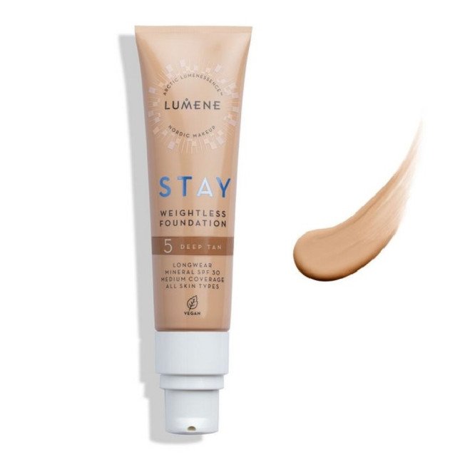 Веган Дълготраен Фондьотен с минерален SPF 30 Lumene Stay Weightless Foundation
