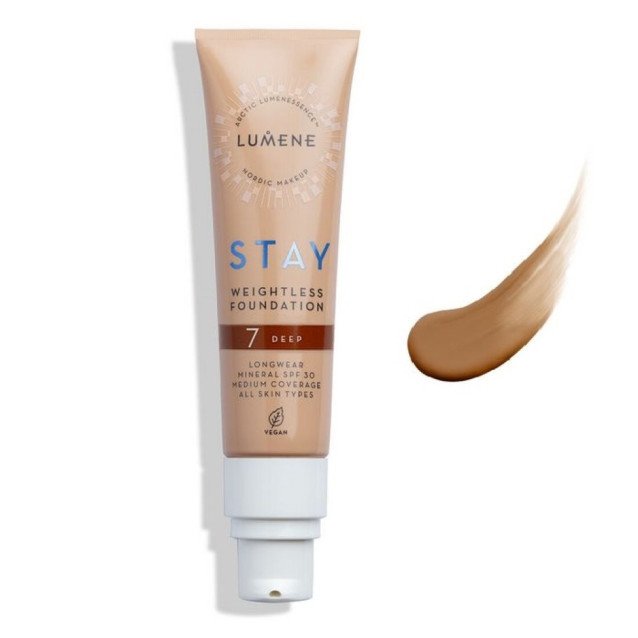 Веган Дълготраен Фондьотен с минерален SPF 30 Lumene Stay Weightless Foundation
