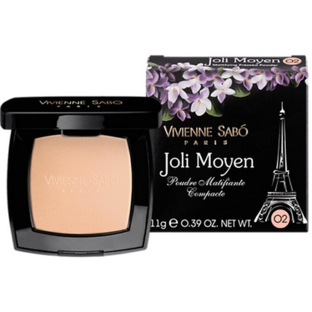 Vivienne Sabó Joli Moyen Матираща компактна пудра с огледалце Vivienne Sabó Joli Moyen Матираща компактна пудра с огледалце