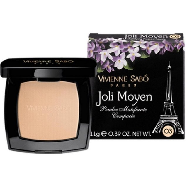 Vivienne Sabó Joli Moyen Матираща компактна пудра с огледалце Vivienne Sabó Joli Moyen Матираща компактна пудра с огледалце