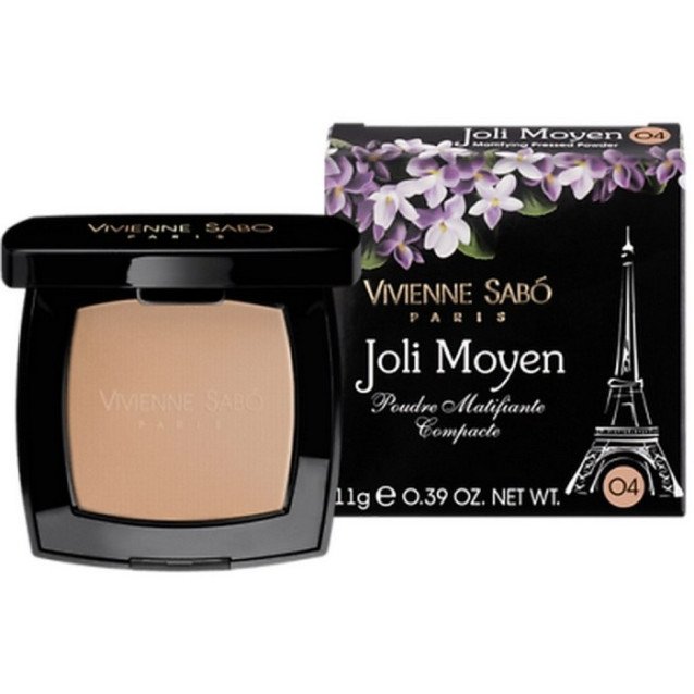 Vivienne Sabó Joli Moyen Матираща компактна пудра с огледалце Vivienne Sabó Joli Moyen Матираща компактна пудра с огледалце
